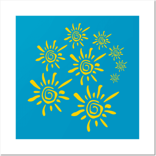 Sunshine Pattern Posters and Art